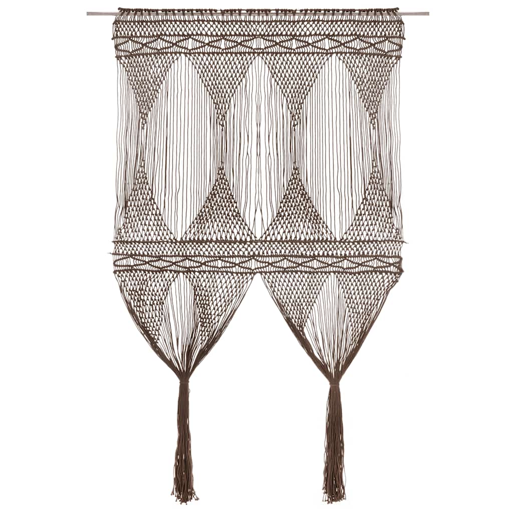 Vidaxl gardin makramé 140x240 cm bomuld taupe