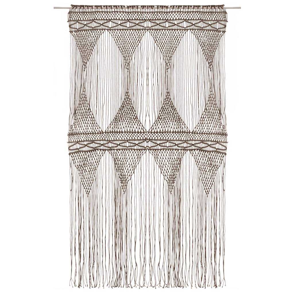 Vidaxl gardin makramé 140x240 cm bomuld taupe