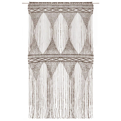 Vidaxl gardin makramé 140x240 cm bomuld taupe