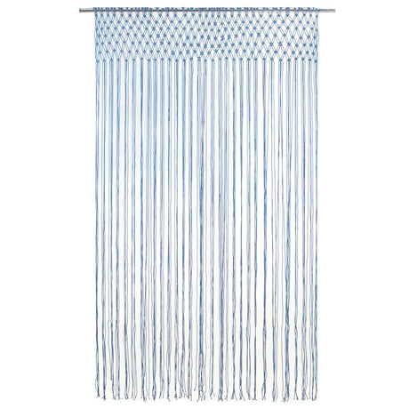 Vidaxl gardin makramé 140x240 cm bomuld blå