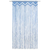 Vidaxl gardin makramé 140x240 cm bomuld blå