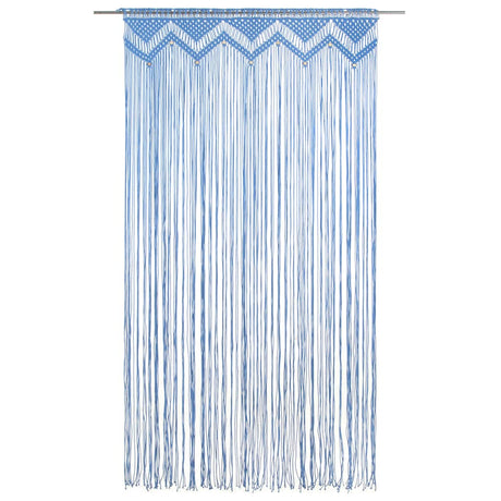 Vidaxl gardin makramé 140x240 cm bomuld blå