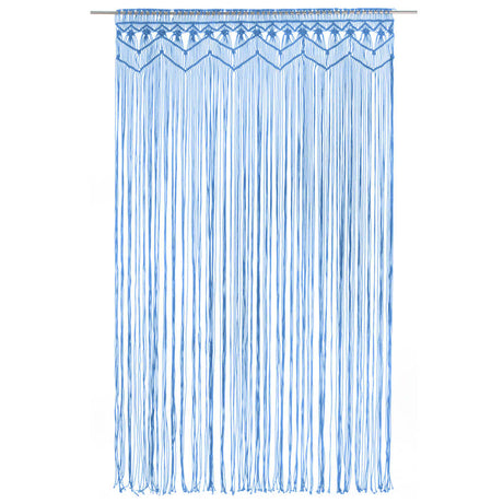 Vidaxl gardin makramé 140x240 cm bomuld blå