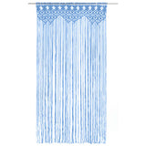 Vidaxl gardin makramé 140x240 cm bomuld blå