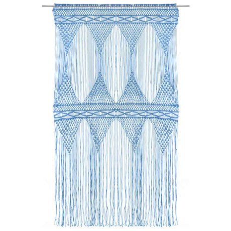 Vidaxl gardin makramé 140x240 cm bomuld blå