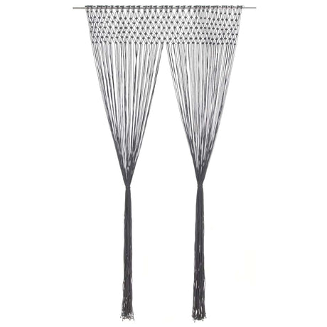 Vidaxl Curtain Macramé 140x240 cm bomuldsanthracit