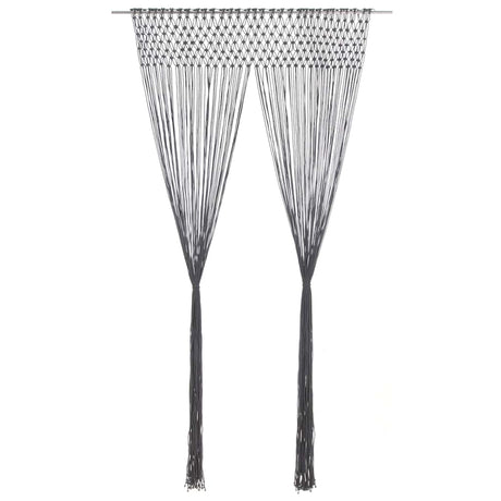 Vidaxl Curtain Macramé 140x240 cm bomuldsanthracit