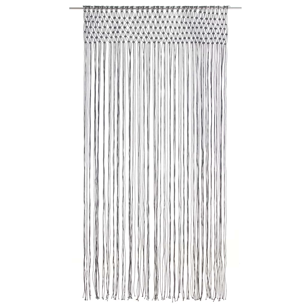 Vidaxl Curtain Macramé 140x240 cm bomuldsanthracit