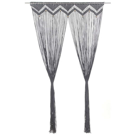 Vidaxl Curtain Macramé 140x240 cm bomuldsanthracit
