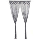 Vidaxl Curtain Macramé 140x240 cm bomuldsanthracit
