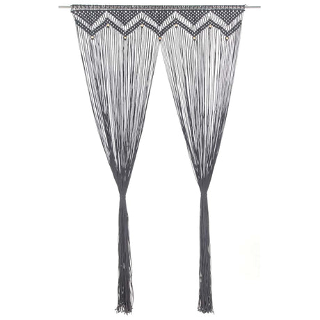 Vidaxl Curtain Macramé 140x240 cm bomuldsanthracit