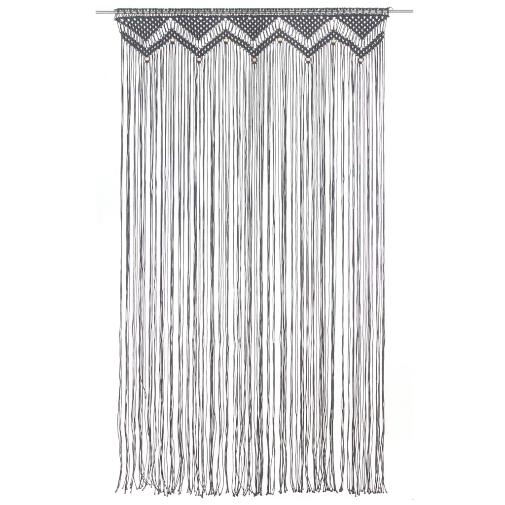 Vidaxl Curtain Macramé 140x240 cm bomuldsanthracit