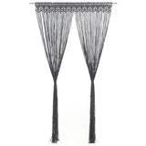 Vidaxl Curtain Macramé 140x240 cm bomuldsanthracit