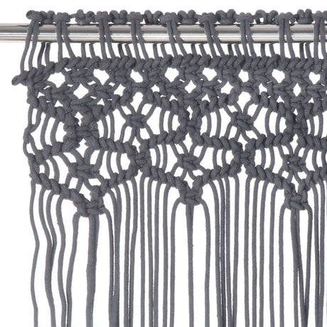 Vidaxl Curtain Macramé 140x240 cm bomuldsanthracit
