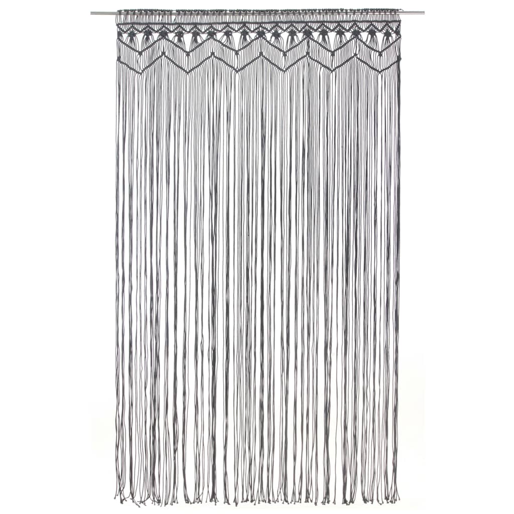 Vidaxl Curtain Macramé 140x240 cm bomuldsanthracit