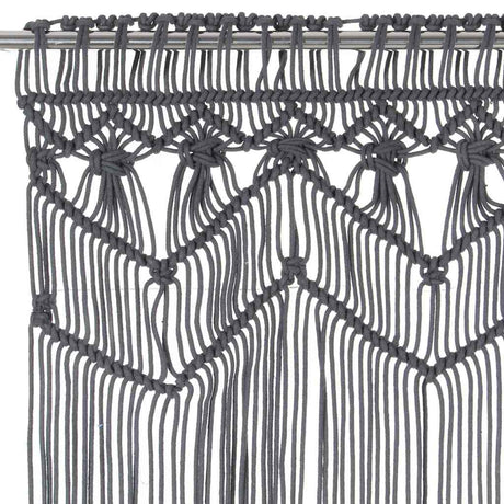 Vidaxl Curtain Macramé 140x240 cm bomuldsanthracit