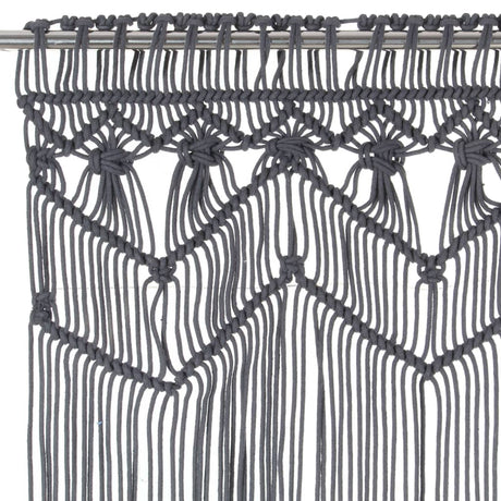 Vidaxl Curtain Macramé 140x240 cm bomuldsanthracit