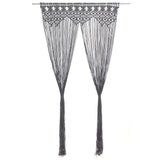 Vidaxl Curtain Macramé 140x240 cm bomuldsanthracit