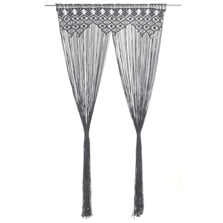 Vidaxl Curtain Macramé 140x240 cm bomuldsanthracit