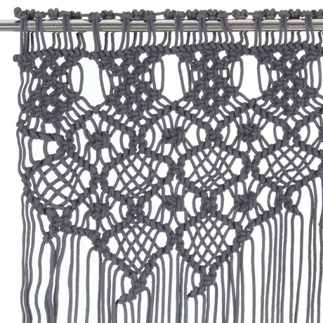 Vidaxl Curtain Macramé 140x240 cm bomuldsanthracit