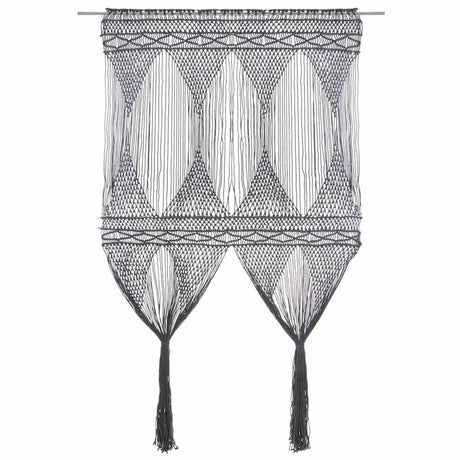 Vidaxl Curtain Macramé 140x240 cm bomuldsanthracit