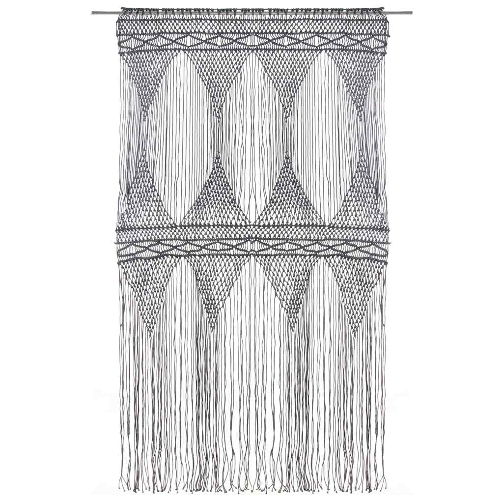 Vidaxl Curtain Macramé 140x240 cm bomuldsanthracit