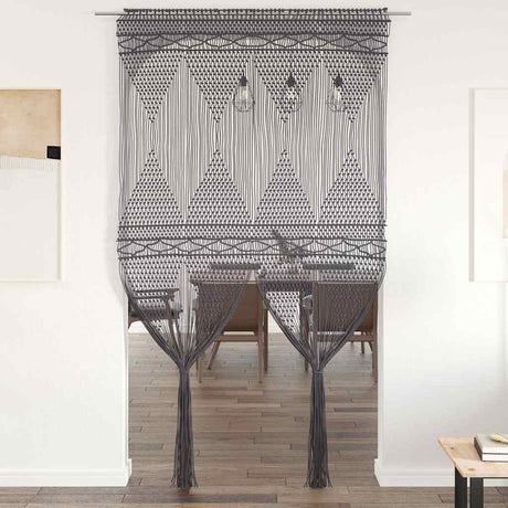 Vidaxl Curtain Macramé 140x240 cm bomuldsanthracit
