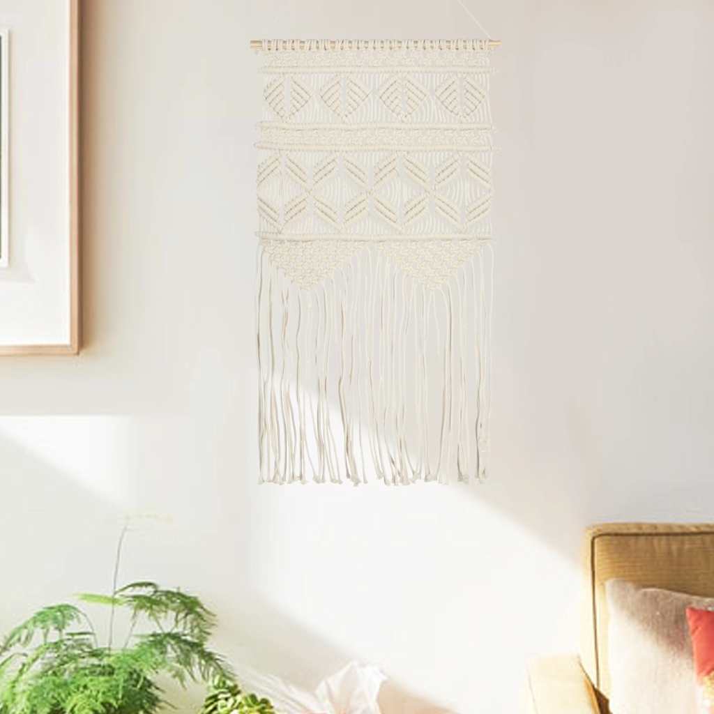Vidaxl Wall Hanger Macramé 40x80 cm bomuld
