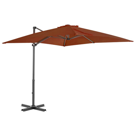 Vidaxl Floating Parasol med aluminiumstang 250x250 cm terracotta -farvet