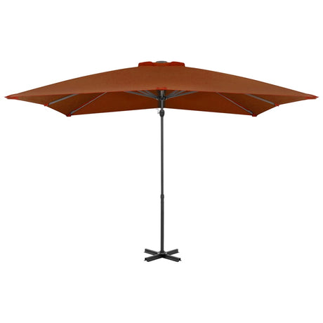 Vidaxl Floating Parasol med aluminiumstang 250x250 cm terracotta -farvet