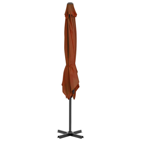 Vidaxl Floating Parasol med aluminiumstang 250x250 cm terracotta -farvet