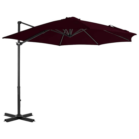 Vidaxl flydende parasol med aluminiumstang 300 cm rød