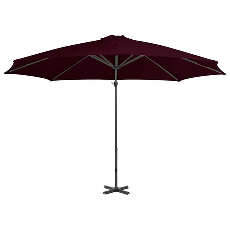 Vidaxl flydende parasol med aluminiumstang 300 cm rød