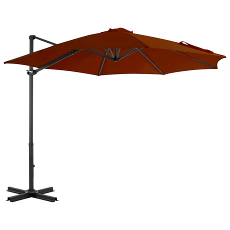 Vidaxl Floating Parasol med aluminiumstang 300 cm terracotta -farvet