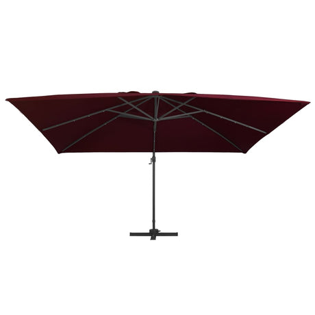 Vidaxx flydeparasol med LED-belysning 400x300 cm bordeaux