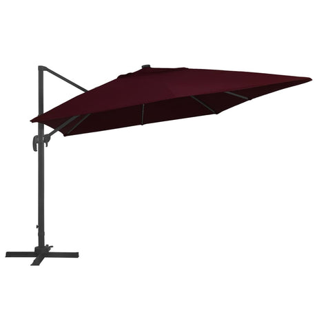 Vidaxx flydeparasol med LED-belysning 400x300 cm bordeaux