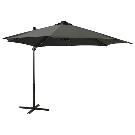 Vidaxl flydende parasol med stang og LED -belysning 300 cm Anthracite farve