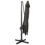 Vidaxl flydende parasol med stang og LED -belysning 300 cm Anthracite farve