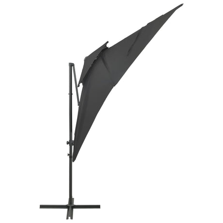 Vidaxl flydende parasol med dobbelt tag 250x250 cm antracit -farvet