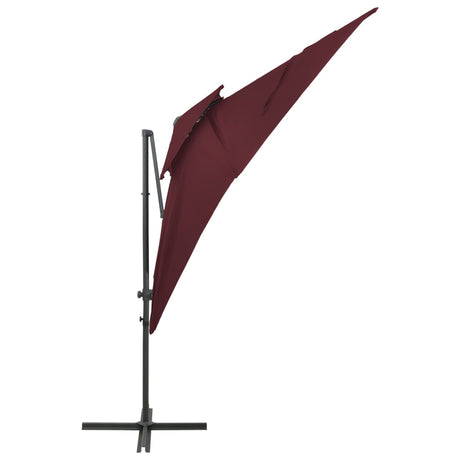 Vidaxl Floating Parasol med dobbelt tag 250x250 cm Burgundy Red