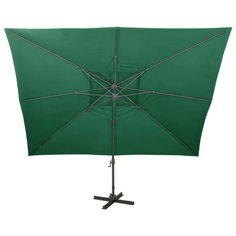 Vidaxl flydende parasol med dobbelt tag 400x300 cm grøn