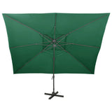 Vidaxl flydende parasol med dobbelt tag 400x300 cm grøn
