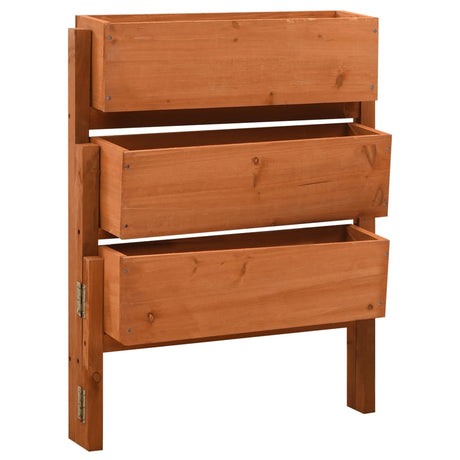 Vidaxl planter sammenfoldelig 60x14x75 cm solid fyrretræ orange
