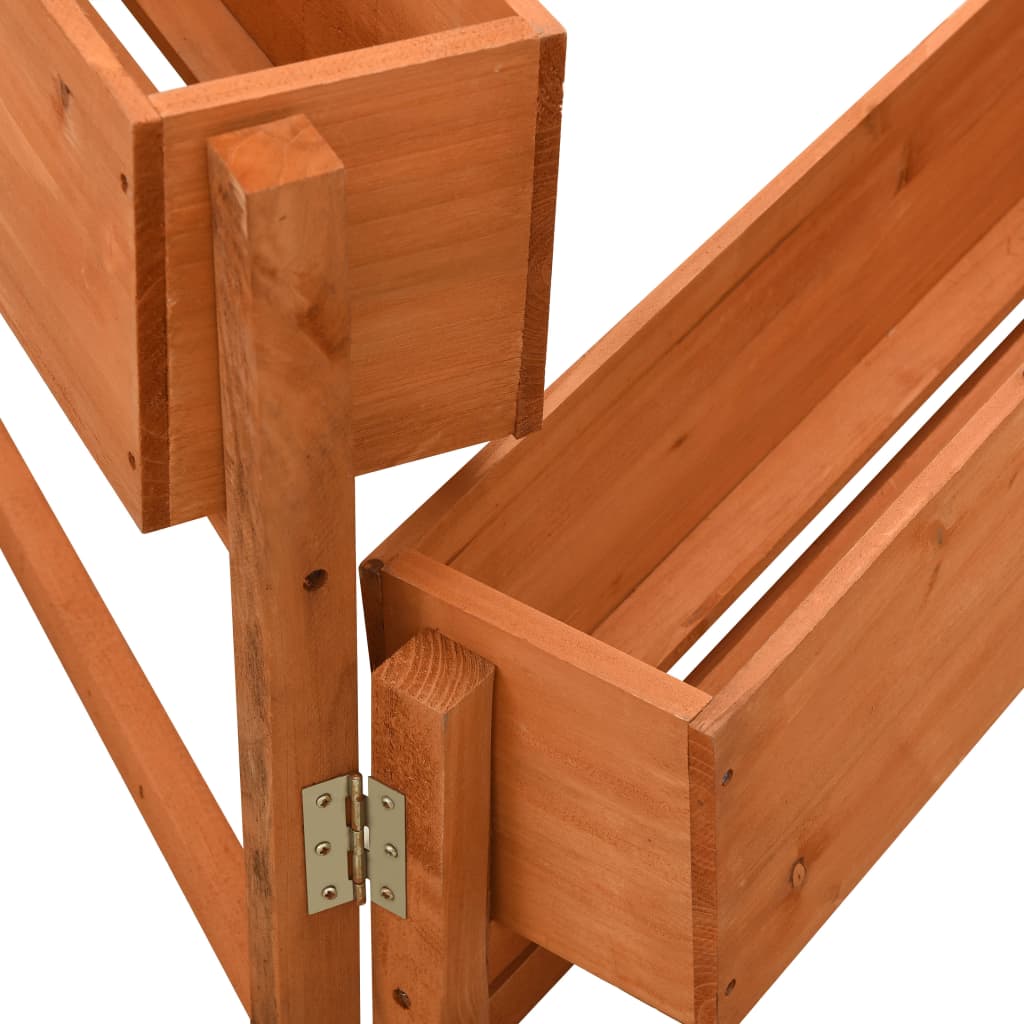 Vidaxl planter sammenfoldelig 60x14x75 cm solid fyrretræ orange