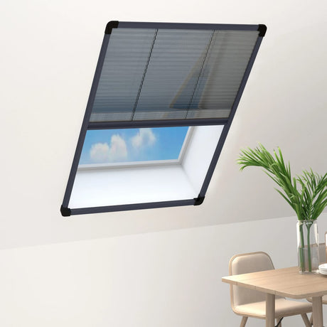 Vidaxx vinduesskærm plisseret 80x120 cm aluminium antracit