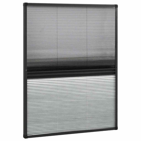 Vidaxl Raamhor plissé med underslag 80x100 cm aluminium