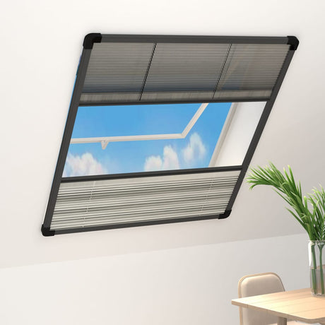 Vidaxl Raamhor plissé med underslag 80x100 cm aluminium