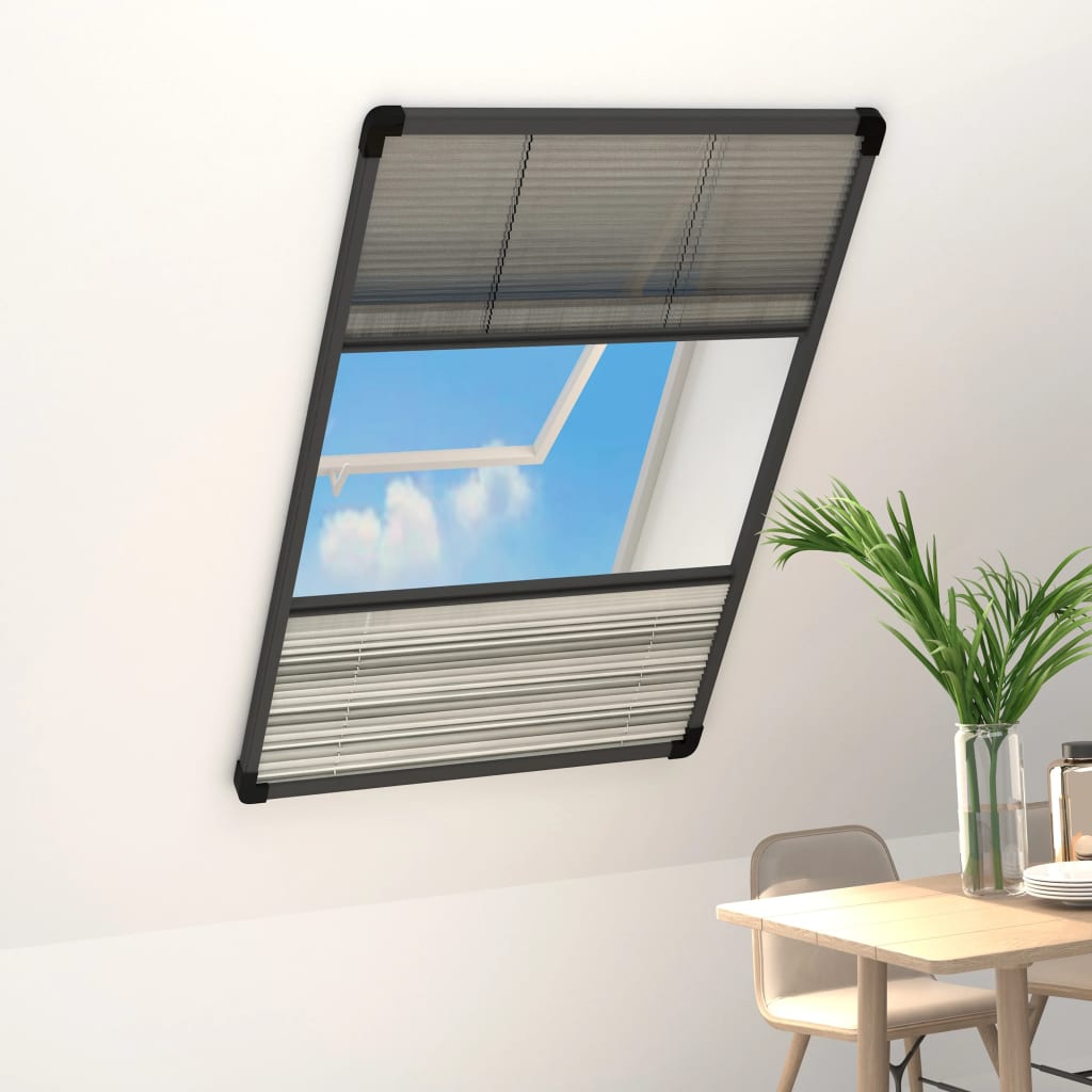 Vidaxl raamhor plissé met verduistering 80x160 cm aluminium