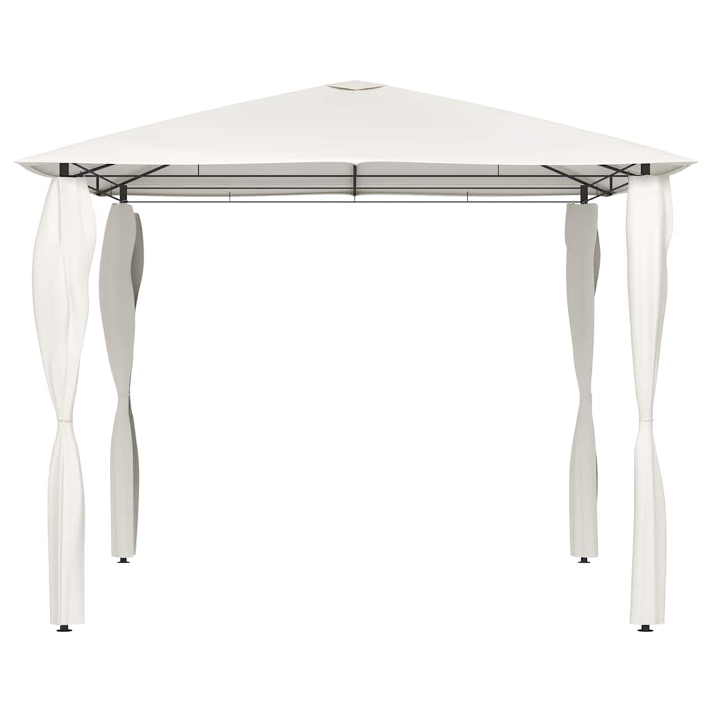 Vidaxl Arbor med stang dækker 160 g m² 3x3x2,6 m creme -farvet