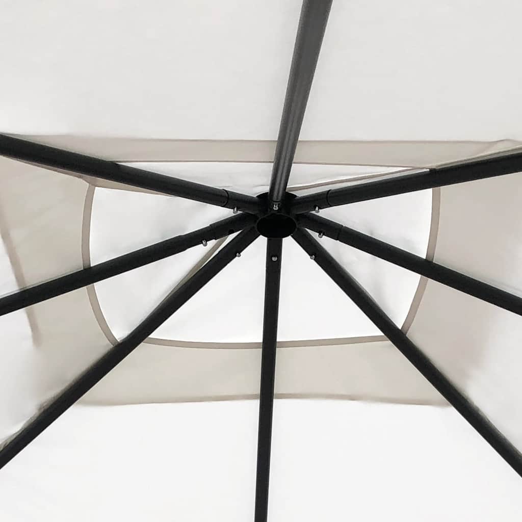 Vidaxl Arbor med stang dækker 160 g m² 3x3x2,6 m creme -farvet